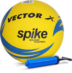 VECTOR X 10 Panel Spike Rubber Moulded+ Butyl Bladder Indoor/Outdoor Beach Play Training Volleyball