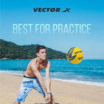 VECTOR X 10 Panel Spike Rubber Moulded+ Butyl Bladder Indoor/Outdoor Beach Play Training Volleyball