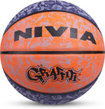 NIVIA Graffiti, 8 Panel, Rubber Moulded, Made for Beginners, Ideal for all surfaces Basketball